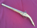  Albanian "rat-tail" miquelet flintlock pistol, ca. 1750-1820 